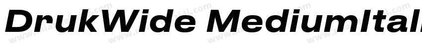 DrukWide MediumItalic字体转换
